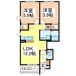 グリーンアベニューＷの物件間取画像